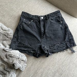 Topshop moto mom shorts